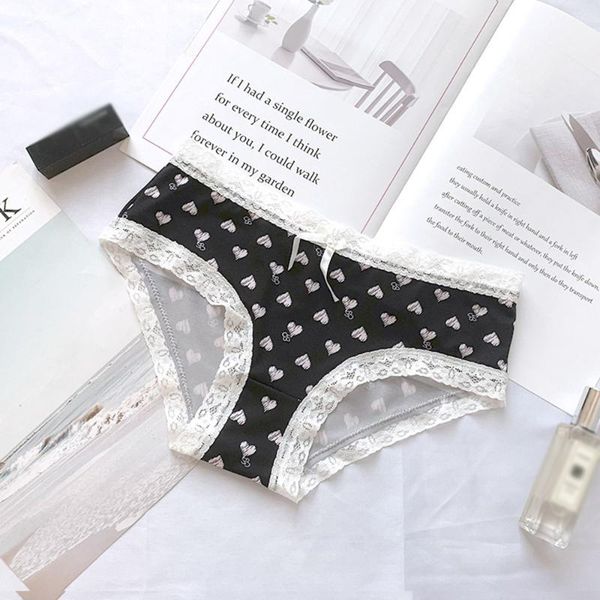 printed seamless ice silk women's underwear women's mid-waist lace japanese cute breathable bow briefs, Black;pink
printed seamless ice silk women's underwear women's mid-waist lace japanese cute breathable bow briefs, Black;pink