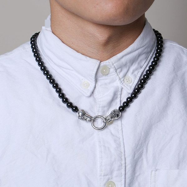 60cm punk skull stainless steel black beads pendant necklace trendy rock hip hop necklace cool statement jewelry 2020, Silver
60cm punk skull stainless steel black beads pendant necklace trendy rock hip hop necklace cool statement jewelry 2020, Silver