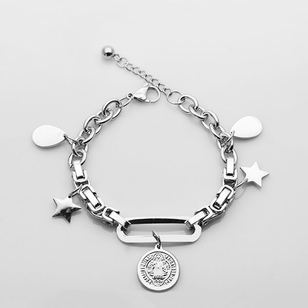 link, chain 6.5mm jesus figaro pendant stainless steel bead metallic hip hop bracelet bangle for women man girls prayer gift, Black
link, chain 6.5mm jesus figaro pendant stainless steel bead metallic hip hop bracelet bangle for women man girls prayer gift, Black