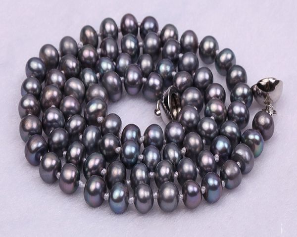 chains pearl necklace 5.0-6.0mm black and gray flat cultured freshwater party wedding mothers day gift, Silver
chains pearl necklace 5.0-6.0mm black and gray flat cultured freshwater party wedding mothers day gift, Silver