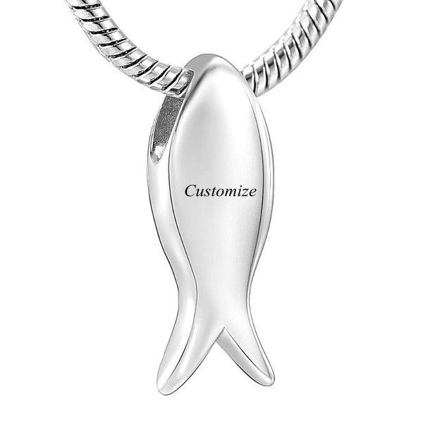 lkj10926 customize available fish shape pet cremation necklace ashes holder keepsake jewelry stainless steel material for animal, Silver
lkj10926 customize available fish shape pet cremation necklace ashes holder keepsake jewelry stainless steel material for animal, Silver