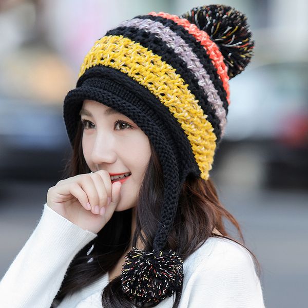 2020 new brand women's hat double thick and warm knitted beanie designer bonnets color patchwork cap girl's winter hat for women, Blue;gray
2020 new brand women's hat double thick and warm knitted beanie designer bonnets color patchwork cap girl's winter hat for women, Blue;gray