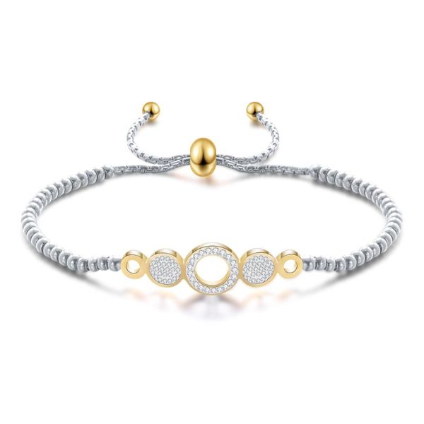 link, chain fashion beaded bracelets with crystals stainless steel ball adjustable charm jewelry accessories for women, Black
link, chain fashion beaded bracelets with crystals stainless steel ball adjustable charm jewelry accessories for women, Black