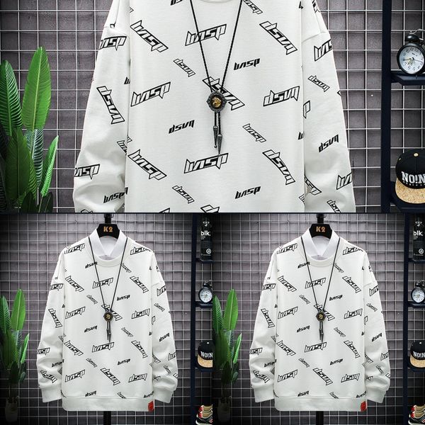 men's spring and autumn 2020 new loose trendy all-match t-shirt sweatersweater sweater round neck long sleeve t-shirt trendy brand lett, Black
men's spring and autumn 2020 new loose trendy all-match t-shirt sweatersweater sweater round neck long sleeve t-shirt trendy brand lett, Black