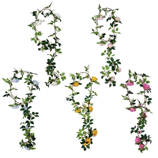 5 pcs fake plant strip rose hydrangea 1.85m vine garland colorful flower for wedding arch decoration party hanging home decor
5 pcs fake plant strip rose hydrangea 1.85m vine garland colorful flower for wedding arch decoration party hanging home decor