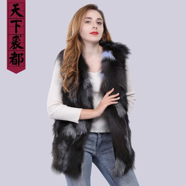 women's fur & faux spring and autumn women real sliver vest long style winter warm soft 100% natural waistcoat jacket, Black
women's fur & faux spring and autumn women real sliver vest long style winter warm soft 100% natural waistcoat jacket, Black