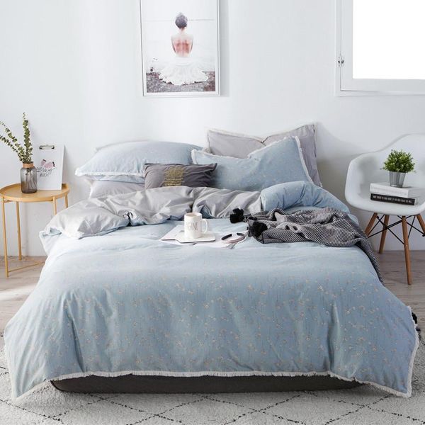 bedding sets blue greyish 100%cotton tassels edge set twin king size bed ultra soft breathable duvet cover sheet
bedding sets blue greyish 100%cotton tassels edge set twin king size bed ultra soft breathable duvet cover sheet