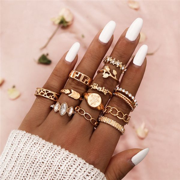 modyle 12шт / комплект bohemian цвета золота open кристалл перстни для женщин flower star arrow hollow wedding кулака кольцо ювелирных издел, Golden;silver
modyle 12шт / комплект bohemian цвета золота open кристалл перстни для женщин flower star arrow hollow wedding кулака кольцо ювелирных издел, Golden;silver