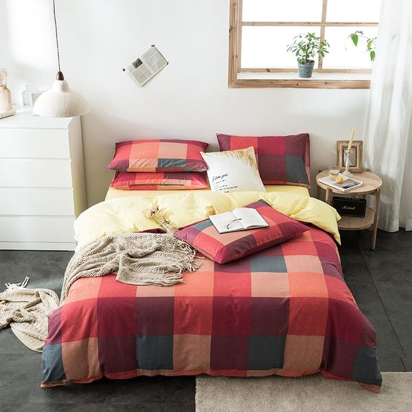 Plaid Duvet Cover Set 100%Cotton Soft Bed Sheet Bedding set Comforter Cover with Zipper Geometric Checkered Pattern Easy Care
Plaid Duvet Cover Set 100%Cotton Soft Bed Sheet Bedding set Comforter Cover with Zipper Geometric Checkered Pattern Easy Care