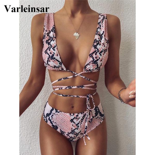 pink snake skin high waist bikini female swimsuit women swimwear two-piece bikini set wrap around bather bathing suit swim v2417, White;black 
pink snake skin high waist bikini female swimsuit women swimwear two-piece bikini set wrap around bather bathing suit swim v2417, White;black