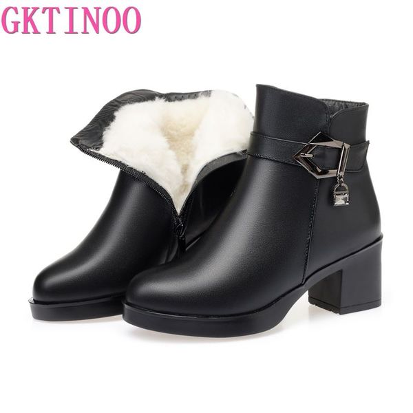 gktinoo winter shoes women's genuine leather ankle boots wool warm woman snow boots big size high heels ladies shoes, Black
gktinoo winter shoes women's genuine leather ankle boots wool warm woman snow boots big size high heels ladies shoes, Black