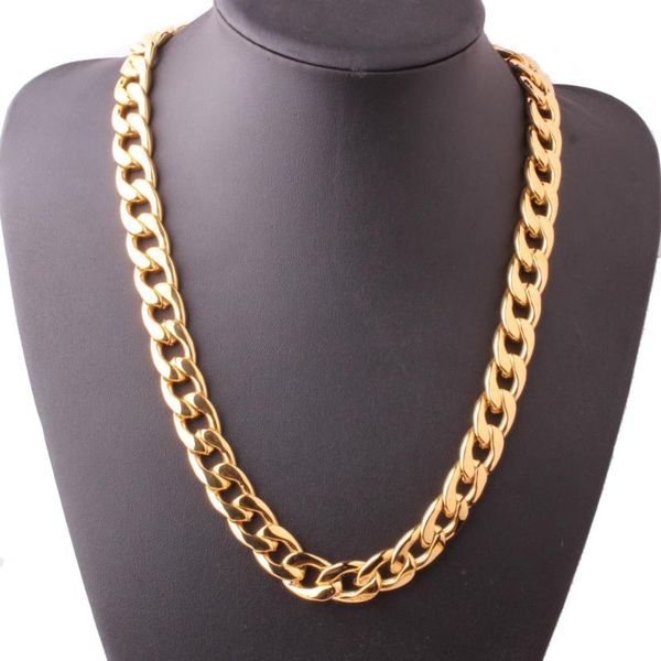 chains fashion stainless steel jewelry 7-40" 11/13/15/19mm men/women golden cuban curb link chain necklace or bracelet xmas gift, Silver
chains fashion stainless steel jewelry 7-40" 11/13/15/19mm men/women golden cuban curb link chain necklace or bracelet xmas gift, Silver