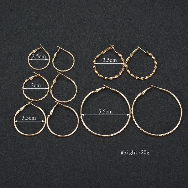 quality 2020 new 5 pairs/set vintage dangle big circle earrings women steampunk ear clip 
quality 2020 new 5 pairs/set vintage dangle big circle earrings women steampunk ear clip