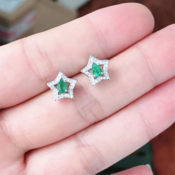 jewelry 925 sterling silver natural emerald women's luxury earrings support detection, Golden;silver
jewelry 925 sterling silver natural emerald women's luxury earrings support detection, Golden;silver