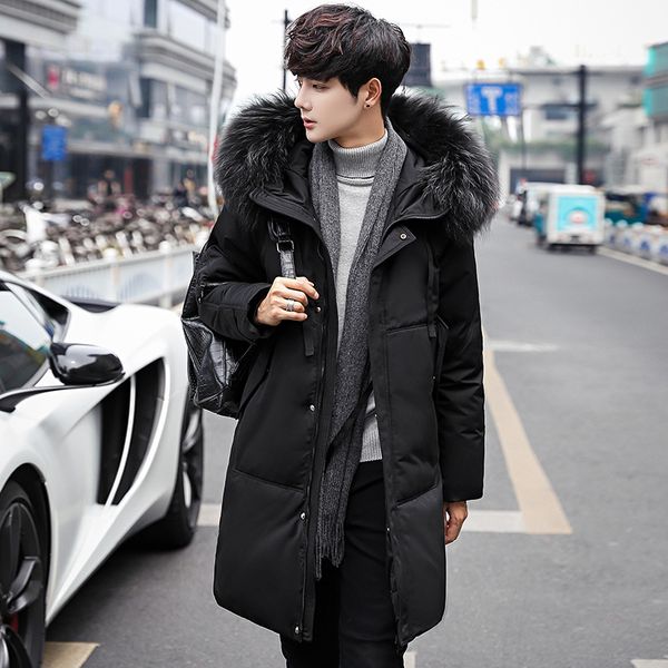 long in the 2020 new winter men coats hooded heavy hair led the han edition men's teenagers coat, Black
long in the 2020 new winter men coats hooded heavy hair led the han edition men's teenagers coat, Black