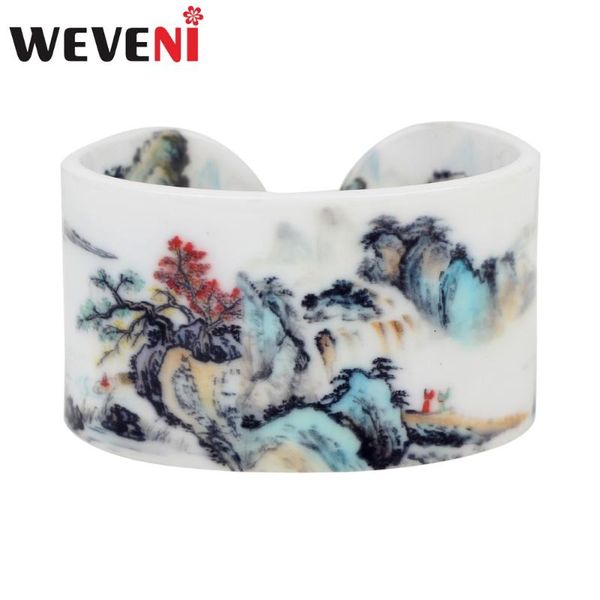 bangle weveni plastic floral chinese mountain landscape vintage bangles bracelets fashion ethnic craft jewelry for women girls ladies, Black
bangle weveni plastic floral chinese mountain landscape vintage bangles bracelets fashion ethnic craft jewelry for women girls ladies, Black