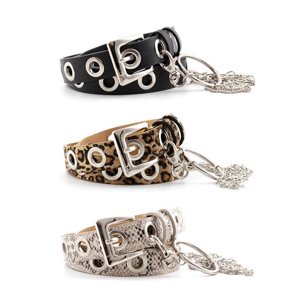 european and american rock ring chain air eye belt women's fashion punk style eyelet pants belt 3, Black;brown
european and american rock ring chain air eye belt women's fashion punk style eyelet pants belt 3, Black;brown