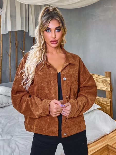 womens designer corduroy jackets classical solid color single breasted double pocket coats casual female clothing dropshipping autumn winter, Black;brown
womens designer corduroy jackets classical solid color single breasted double pocket coats casual female clothing dropshipping autumn winter, Black;brown