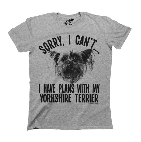sorry i cant i have plans with my yorkshire terrier dog t-shirt mens ladies top
sorry i cant i have plans with my yorkshire terrier dog t-shirt mens ladies top