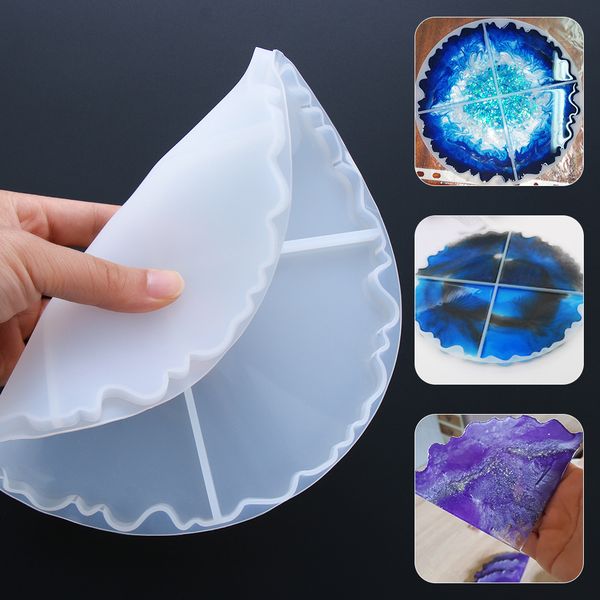 transparent fluid irregular wave coaster mould resin casting mold silicone epoxy resin jewelry pendant agate making mold
transparent fluid irregular wave coaster mould resin casting mold silicone epoxy resin jewelry pendant agate making mold