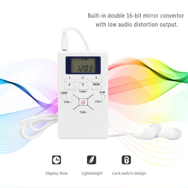 radio black and white mini portable lcd fm digital signal processing wireless receiver with headset screen
radio black and white mini portable lcd fm digital signal processing wireless receiver with headset screen
