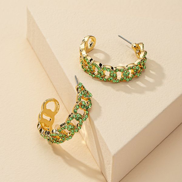 new ins gold chain round green stones minimalism minimalist hoop earrings korean fashion chic women party jewelry earring, Golden;silver
new ins gold chain round green stones minimalism minimalist hoop earrings korean fashion chic women party jewelry earring, Golden;silver