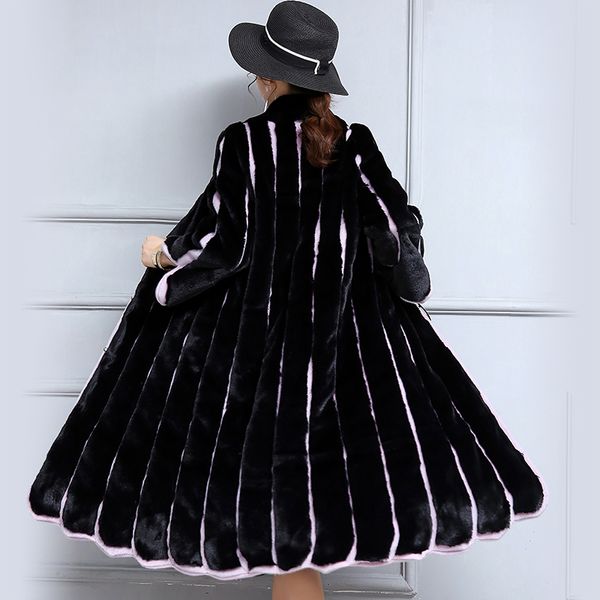 fur coat of new fund of 2020 autumn winters is female artificial fur splicing winter coat collar stripe long imitation, Black
fur coat of new fund of 2020 autumn winters is female artificial fur splicing winter coat collar stripe long imitation, Black