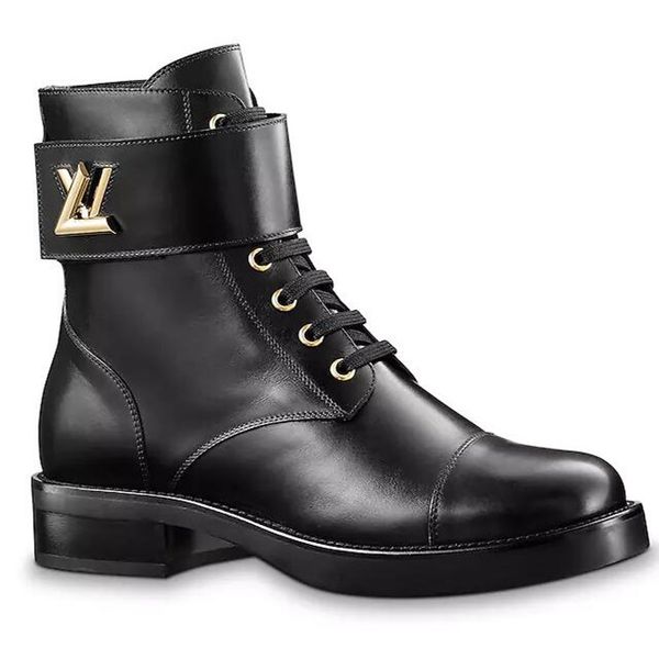 branded women wonderland ranger lace-up boot designer lady glazed leather flat heel rubber outsole boots with box, Black
branded women wonderland ranger lace-up boot designer lady glazed leather flat heel rubber outsole boots with box, Black