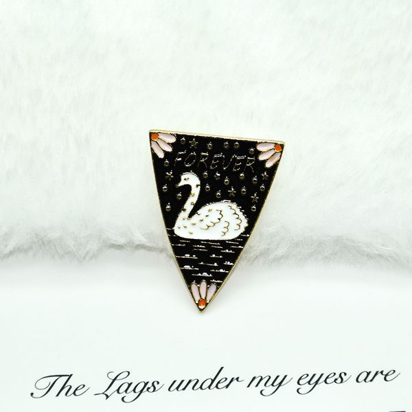 new cartoon animal brooches cute daisy swan enamel pins triangle funny fashion metal jewelry lapel backpack badge gifts for women men, Gray 
new cartoon animal brooches cute daisy swan enamel pins triangle funny fashion metal jewelry lapel backpack badge gifts for women men, Gray