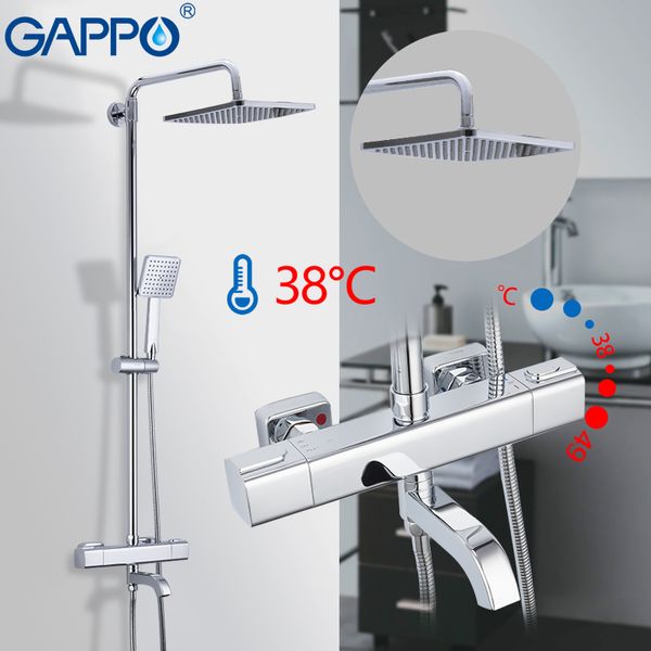 

bathtub faucets gappo shower faucet thermostatic bathroom mixer bath wall mounted rainfall set tap