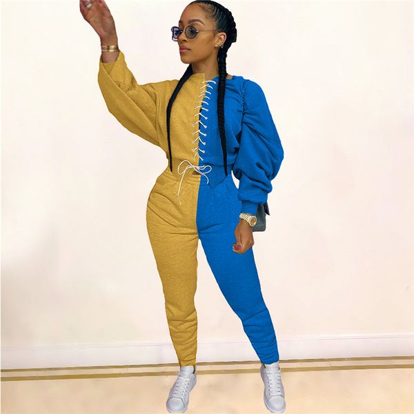 women tracksuit patchwork color long sleeve sweater pants leggings two pieces set outfits autumn winter casual sports suit d91503, White
women tracksuit patchwork color long sleeve sweater pants leggings two pieces set outfits autumn winter casual sports suit d91503, White