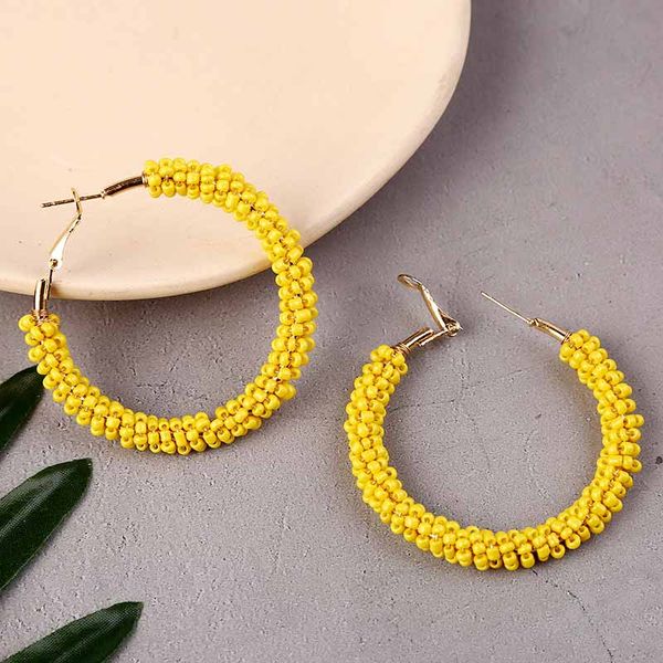 bohemian ethnic fashion handmade acrylic beaded hoop earrings for women boho large circle round beads earring party jewelry, Golden;silver
bohemian ethnic fashion handmade acrylic beaded hoop earrings for women boho large circle round beads earring party jewelry, Golden;silver
