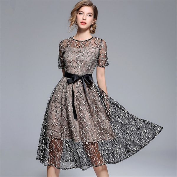 летние женские платья лук женщин мода тонкий сексуальный vestidos европы с коротким рукавом повседневная горком средней длины кружевное плат, Black;gray
летние женские платья лук женщин мода тонкий сексуальный vestidos европы с коротким рукавом повседневная горком средней длины кружевное плат, Black;gray