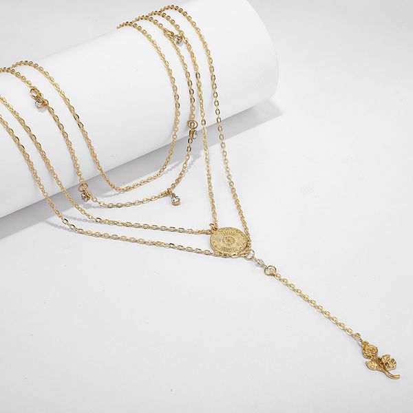 fashion multi layer flower shape crystal necklaces & pendants for women trendy charm gold necklace jewelry, Silver
fashion multi layer flower shape crystal necklaces & pendants for women trendy charm gold necklace jewelry, Silver