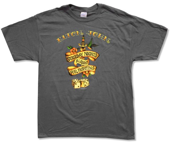 elton john - saturday night's alright for fighting grey t-shirt new official great discount cotton men tee
elton john - saturday night's alright for fighting grey t-shirt new official great discount cotton men tee