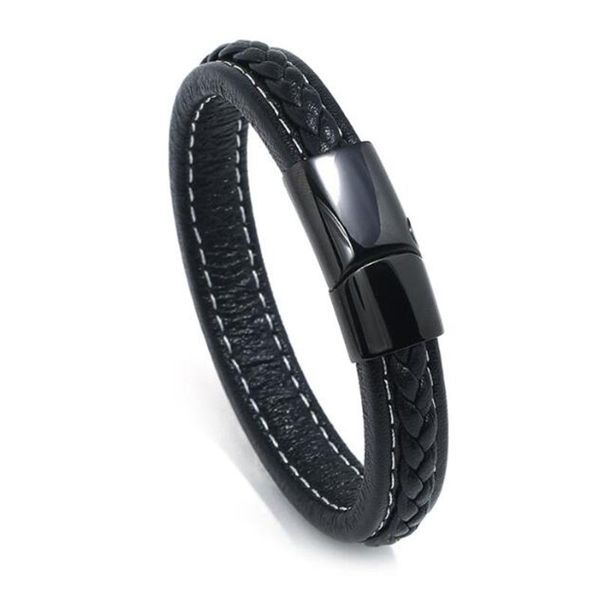 punk men bracelets jewelry black/brown braided pu leather bracelet stainless steel magnetic clasp fashion bangles 20.5/22cm, Golden;silver
punk men bracelets jewelry black/brown braided pu leather bracelet stainless steel magnetic clasp fashion bangles 20.5/22cm, Golden;silver