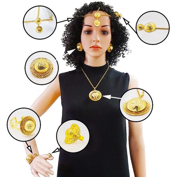 new style six piece jewelry set necklaces headdress earrings rings bracelets hairpins for women africa beads jewellery set, Silver
new style six piece jewelry set necklaces headdress earrings rings bracelets hairpins for women africa beads jewellery set, Silver
