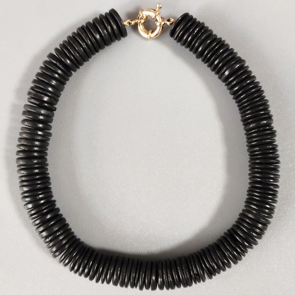 chokers classic retro black necklace man round wooden beaded choker handmade gifts for women 2021 beach jewelry wholesale, Golden;silver
chokers classic retro black necklace man round wooden beaded choker handmade gifts for women 2021 beach jewelry wholesale, Golden;silver