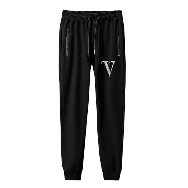spring summer mens drilling casual pants youth skinny plus size drawstring elastic waist sports pants jogging bottoms, Black 
spring summer mens drilling casual pants youth skinny plus size drawstring elastic waist sports pants jogging bottoms, Black
