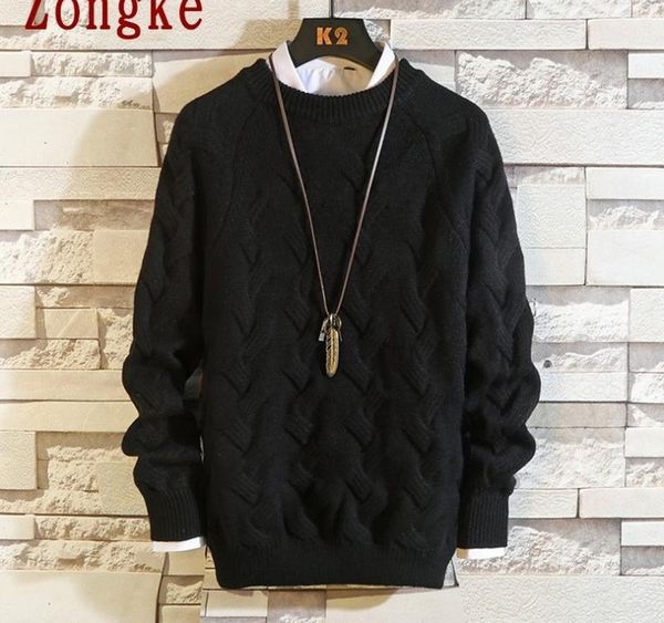 zongke solid knitted sweater men clothing pull sweaters winter men clothes pullover mens coat 2020 autumn winter new003, White;black
zongke solid knitted sweater men clothing pull sweaters winter men clothes pullover mens coat 2020 autumn winter new003, White;black