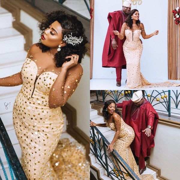 arabic aso ebi prom dresses plus size gold sparkly beaded crystals formal party second reception gowns luxury evening dress, Black
arabic aso ebi prom dresses plus size gold sparkly beaded crystals formal party second reception gowns luxury evening dress, Black