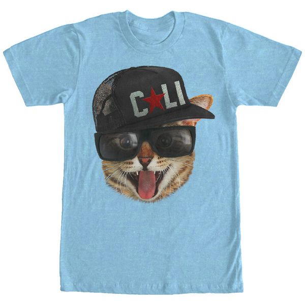 lost gods california cat mens graphic t shirt classic unique tee shirt