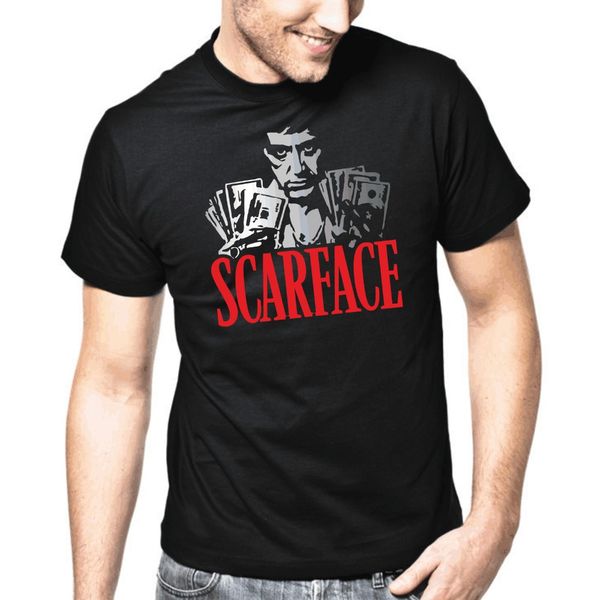 new summer style tees shirts custom any logo size scarface tony montana al pacino kult movie printing casual t shirt