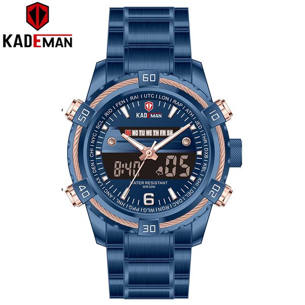 wristwatches brand men's wristwatch electronic dual time display stainless steel sports watches relogio masculino, Slivery;brown
wristwatches brand men's wristwatch electronic dual time display stainless steel sports watches relogio masculino, Slivery;brown