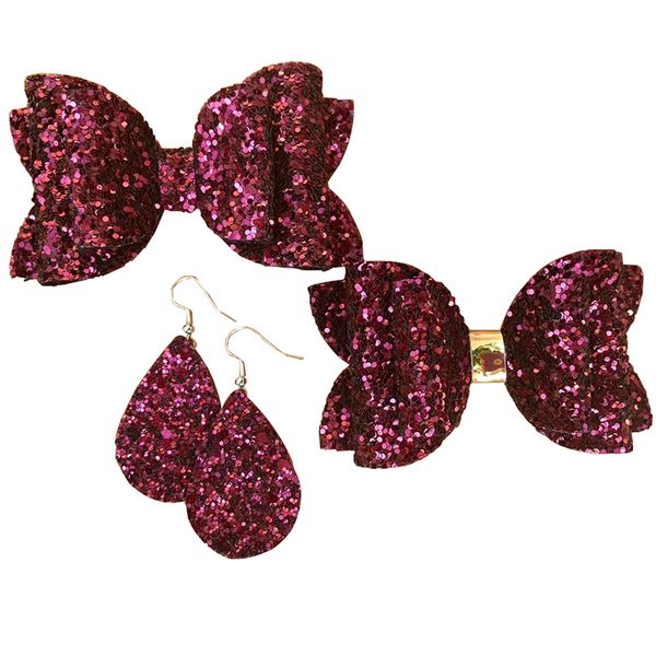 dangle & chandelier burgundy glitter bow set stacked faux leather hairbow wine headband piggies girls hairclips mommy and me earrings, Silver
dangle & chandelier burgundy glitter bow set stacked faux leather hairbow wine headband piggies girls hairclips mommy and me earrings, Silver