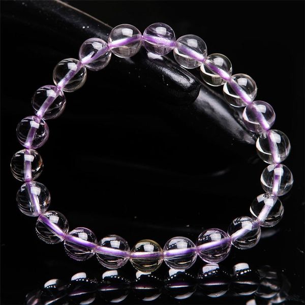 8.5mm genuine purple natural kunzite quartz bracelets for women lady stretch transparent crystal round bead bracelet, Black
8.5mm genuine purple natural kunzite quartz bracelets for women lady stretch transparent crystal round bead bracelet, Black