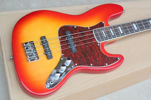 factory custom sunburst electric bass guitar with 4 strings,red tortoise pickguard,rosewood fingerboard,can be customized 
factory custom sunburst electric bass guitar with 4 strings,red tortoise pickguard,rosewood fingerboard,can be customized