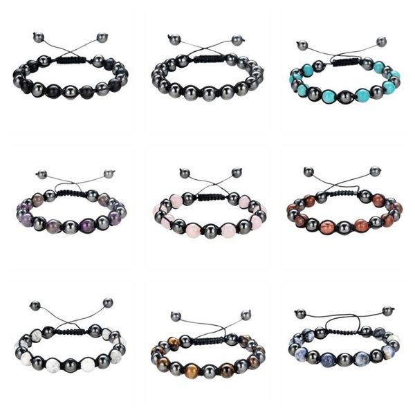 ashmita men women reiki healing energy natural tiger eye stone magnetic hematite therapy beads macrame adjustable braided link, Black
ashmita men women reiki healing energy natural tiger eye stone magnetic hematite therapy beads macrame adjustable braided link, Black