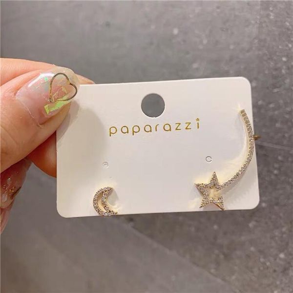 dangle & chandelier pentagram moon earrings asymmetrical earring bright zircon fashion for women, Silver
dangle & chandelier pentagram moon earrings asymmetrical earring bright zircon fashion for women, Silver