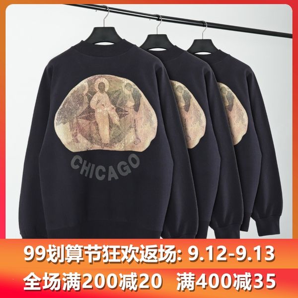 trendy kanye west big talker jesus is king three gods oil painting sweater long sleeve foam men fog high street loose, White;black
trendy kanye west big talker jesus is king three gods oil painting sweater long sleeve foam men fog high street loose, White;black